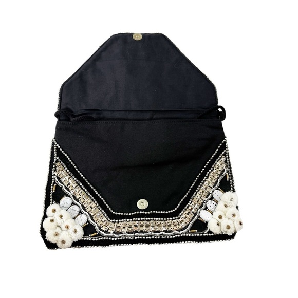 Antik Batik Cuzco Embroidered Beaded Convertible Clutch Black - Picture 8 of 13